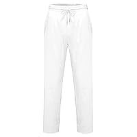 Casual Pants for Men,Oversize Solid Fashion Long Pant Basic Drawstring Stretch Elastic Waist Trendy Trousers