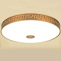 Simple and Modern Flush Mount LED Ceiling Light Fixture Copper Three-Color Dimming (3000K-6500K) Dome Light Fixtures Applicable Places Bedroom Living Room Study Room