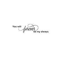 You Will Forever Be My Always Wall Mural Vintage Scripture Religious Christian Outdoors Wall Decals Vinyl Wall Stickers Quotes for Bedroom Bottles Suitcase Home Decorations 18in