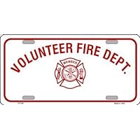 Volunteer Fire Department Metal Novelty License Plate Tag LP-338