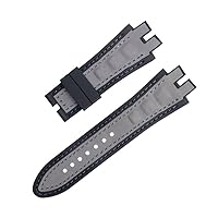 Fit For Roger Dubuis Strap For EXCALIBUR Series 28mm Nubuck Leather Belt Silicone Watch Band Accessories