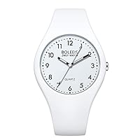 Watch Female Simple Temperament Watch Men's and Women's Watch Waterproof Luminous Silicone Quartz Watch Sports Watch Clear Scale Imported Movement Suitable for Sending Friends and Family