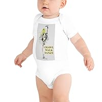 Baby Short Sleeve Onesie with Cause I can/Crawl Walk Dance Art by Roy Bramwell©