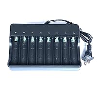 Rechargeable Batteries Lithium Battery Charger 18650 Eight-Slot Standard Charger. Charger 10Pcs