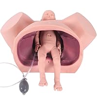 Teaching Model,Child Birth Simulator Life Size PVC Childbirth Demonstration Model with Fetal Model + Adjustable Pelvic Width + Hand Drawn Pelvic Outline Demonstrate Various Scenari