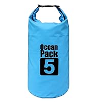 HYCOPROT Waterproof Bag 5L 10L 20L 30L Dry Bag with Long Adjustable Shoulder Strap Perfect for Kayaking Boating Rafting Canoeing Snowboarding Swimming Fishing (5L, SkyBlue)