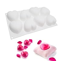 8 Cavity Love Heart-Shaped Silicone Molds for Sponge Cakes Mousse Chocolate Dessert Bakeware Pastry Mould