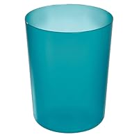 iDesign Finn Compact Round Plastic Trash Can for Bathroom, Bedroom, Home Office, Dorm, 7. 64