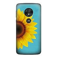 R3039 Vintage Sunflower Blue Case Cover for Motorola Moto G7 Play