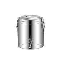 304 Stainless Steel Double Layer Insulation Bucket,Stainless Steel Beverage Dispenser with Faucet, Handle And Lid, for Coffee, Cold Milk, Water, Juice,20L