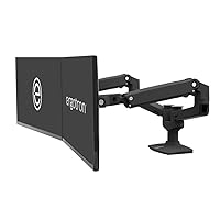 Ergotron – LX Dual Monitor Arm, VESA Desk Mount – for 2 Monitors Up to 27 Inches, 7 to 20 lbs Each – Matte Black