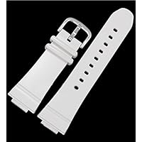 Junsi White Rubber Replacement Watch Band Strap for Casio BGA-131-7B3V BGA-131-7B