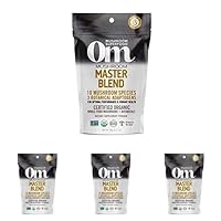 Om Organic Mushroom Nutrition Superfood Powder, Master Blend, 3.17 Ounce (30 Day Supply), Whole Food Mushrooms & Botanicals, Optimal Health and Immune Support Supplement (Pack of 4)