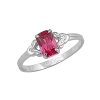 Girls Jewelry - Sterling Silver Simulated Birthstone Ring (size 4)