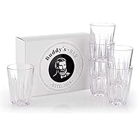 Hedume 6 Pack 17oz Unbreakable Premium Drinking Glasses, Set of 6 Stackable  Tritan Tumbler Cups, Plastic Water Cups, BPA Free