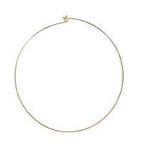 LZSDS Stainless Steel Collar Choker Necklace Round With Removable Ball End Cap Handmade Jewelry