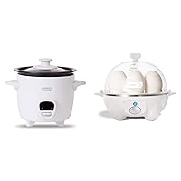 DASH Mini Rice Cooker and Egg Cooker Bundle - Cook Rice, Grains, Soup and Boil Eggs