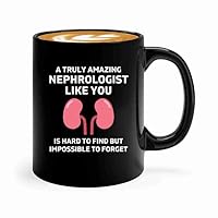 Nephrologist Coffee Mug 11oz Black -Impossible to Forget - Kidney Doctor Urology Dialysis Technician Gifts For Nephrologist Dialysis Tech Week Gifts