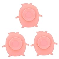 ERINGOGO 3 Pcs Suction Cup Mat Suction Plates for Toddlers Anti-Slip Bowl Mat Non-Slip Silicone Mat Kids Silicone Placemat Placemats Pink Suction Bowl Baby Anti-Fall