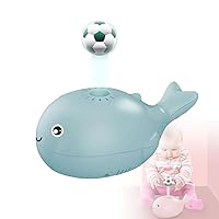 Floating Ball Little Whale Toy, Electric Whales Floating Ball Toys Portable Cute Little Fish Fan Toy for Toddlers 1-3 Kids Gifts