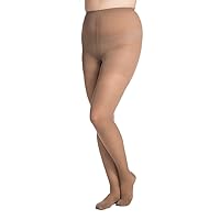 Women’s Style Sheer 780 Open Toe Pantyhose 20-30mmHg - Cafe - Medium Short