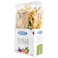 Giusto Sapore Imported Artisanal Fusilli Avellinesi Italian Pasta, Bronze Drawn, 340G