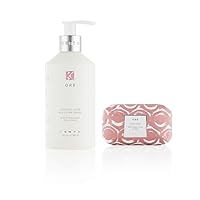 Zents Cleansing Skincare Set (Ore Fragrance): Hand/Body Wash and Luxe Bar Soap