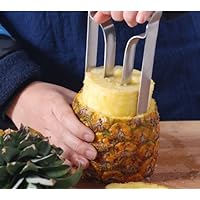 Stainless Steel Pineapple Cutter Corer,Peeler Fruit Slicer Corer Remover Kitchen Tool