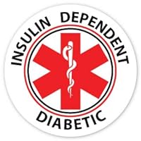 Medical Alert Reflective Decals | For Wheelchairs, Car Bumpers & Windows | Weatherproof & UV Resistant | Indoor & Outdoor Use (Insulin Dependent Diabetic, Large, 1 Pack)