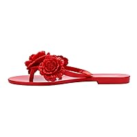 mini melissa Harmonic Springtime Girls Flip Flops - Kids Flip Flops, Flower Design, Slip On Kids Sandals, Kids Jelly Shoes