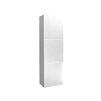 Fresca Bath Bathroom Linen Side Cabinet with 3 Large Storage Area, White