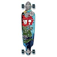 Yocaher Graphic Series Complete Drop Through Skateboards Longboard w/Black Widow Premium 80A Grip Tape Aluminum Truck ABEC7 Bearing 70mm Skateboard Wheels