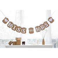 MISS TO MRS Banner Vintage Wedding Party Decoration