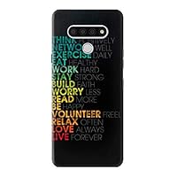R3523 Think Positive Words Quotes Case Cover for LG Stylo 6