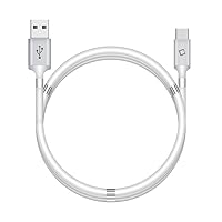 USB-C Magnetic Charging Cable Works for Motorola Moto G Fast with Type C, Absorption Retractable Faster Nano Data Cord Cable (White 3.3ft/1Meter)