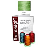 1 Cone of ThreaDeligh Polyester Embroidery Thread - Pistachio Green P710-1100 Yards - 40wt