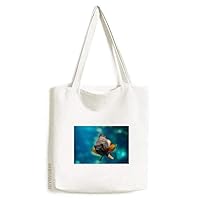 Small Tropical Fish Marine Organism Tote Canvas Bag Shopping Satchel Casual Handbag