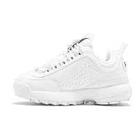 Fila Men's Strada Disruptor fashion sneakers, White/Peacoat/Vinred, 10 US