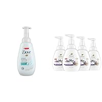 Instant Foaming Body Wash for Softer and Smoother Skin Sensitive Skin Effectively Washes Away & Foaming Hand Wash Lavender & Rice Milk Pack of 4 Protects Skin from Dryness, More Moisturizers