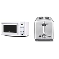 COMMERCIAL CHEF Microwave + BELLA Stainless Steel Toaster