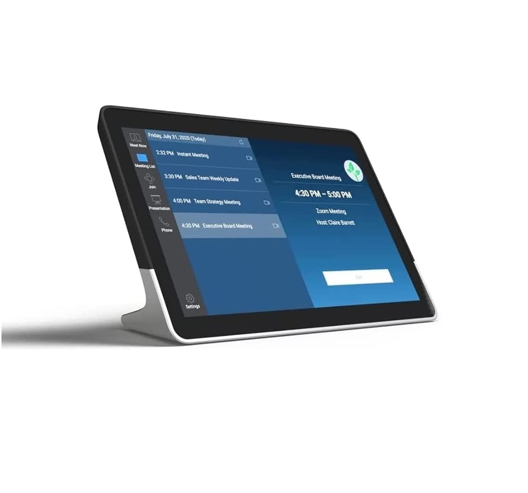 Shure Stem Control 10-inch Powered LED Touch Display, One-Touch Access for Remote Management, SIP Enabled to Launch Calls, Dual Mounting Options, One Cable Ethernet Connection