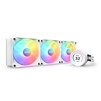 Kraken Elite 360mm RGB AIO CPU Liquid Cooler with Customizable LCD Display, High-Performance Pump, and 3 RGB Fans - White