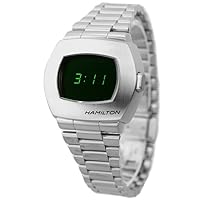 Hamilton H52414131 American Classic PSR Digital Quartz Men's Watch [Parallel Import], LCD/Green, Bracelet Type