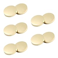 10 Pcs 10mm Metal Shank Buttons, Metal Sewing Buttons Flat Button Jack Coat Shirt Trousers Buttons for DIY Crafts Sewing,Gold