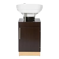 Buy-Rite Bali Pedestal Shampoo Unit with Extra Large Tilting Porcelain Shampoo Bowl, Able to Accommodate Any Shampoo Chair, Includes Hardware, BR-BALIPEDESTAL (Witchcraft)