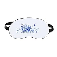 Peony Porcelain Blue Quiet Sleep Eye Shield Soft Night Blindfold Shade Cover