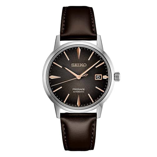 SEIKO Men's Brown Dial Leather Band Automatic Watch