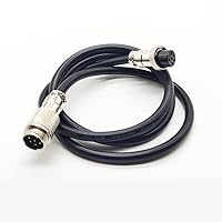 GX16 6 Pin Cable Male to Female Head Aviation Cordset, GX16 6 Pin Panel Mount Circular Metal Aviation Connector Adapter Male to Female（1Meter）