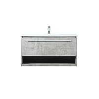 36 inch Single Bathroom Vanity in Concrete Grey