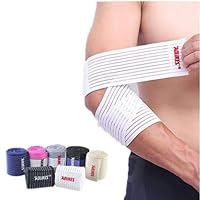 Elastic Breathable Tennis Elbow Brace Compression Bandage Wrap Support Pad Guard Protector Sleeve for Tennis, Golf, Basketball, Bowling, Weightlifting Outdoor Sports, Pack of 2